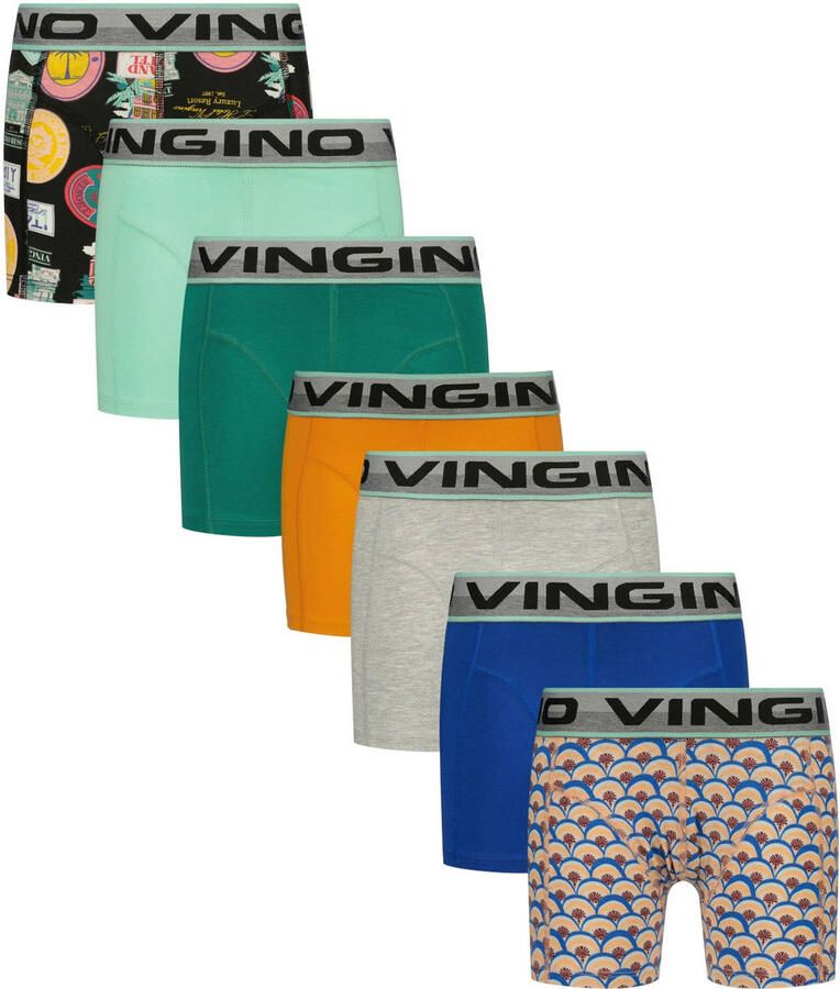 Vingino boxershort groen multicolor (set van 7)