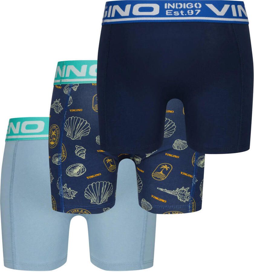Vingino boxershort lichtblauw blauw (set van 3) - Foto 3