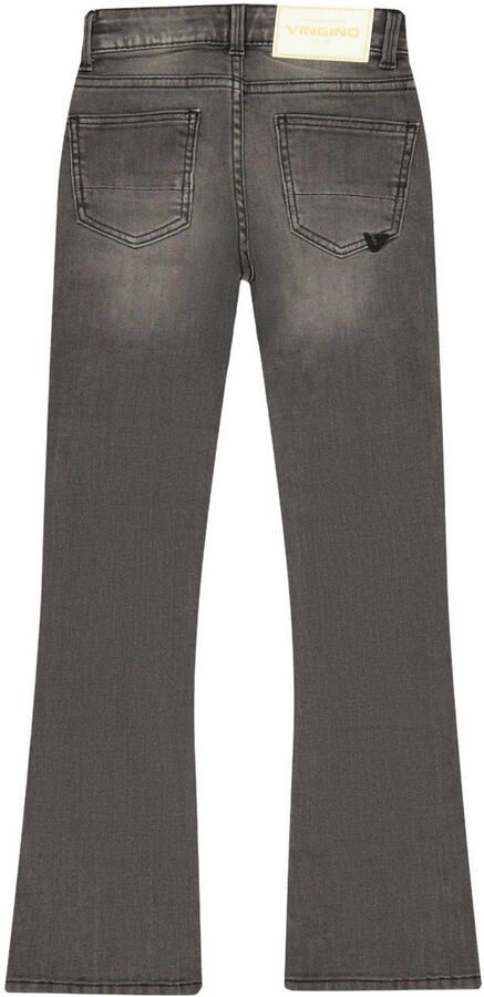 Vingino Britte flared jeans grijs Meisjes Katoen Effen - Foto 3