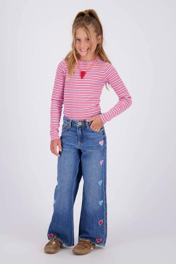 Vingino gestreepte longsleeve roze