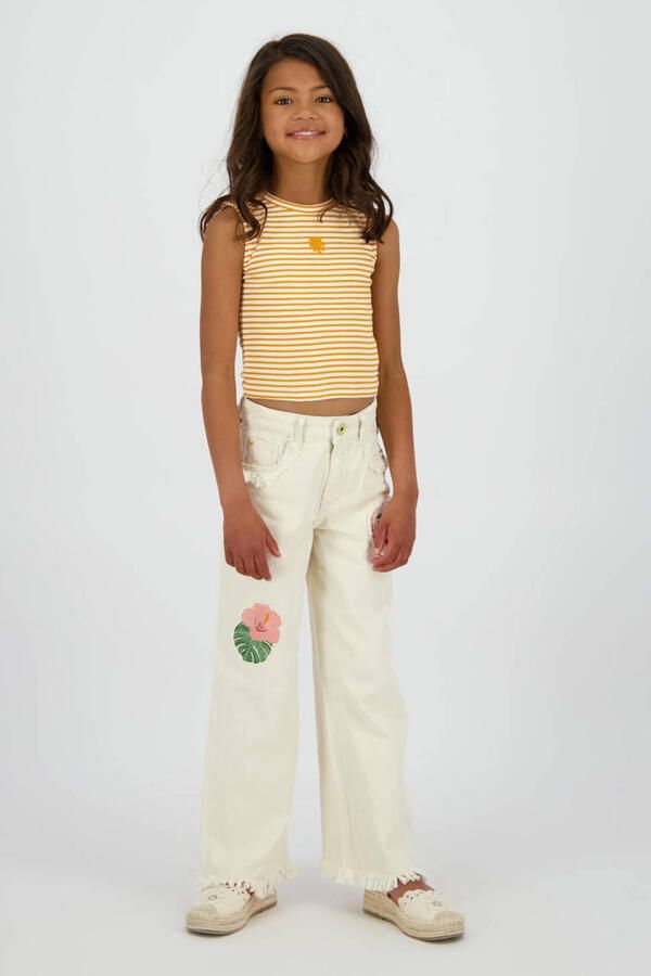 Vingino Cassie Special high waist wide leg jeans wit - Foto 4