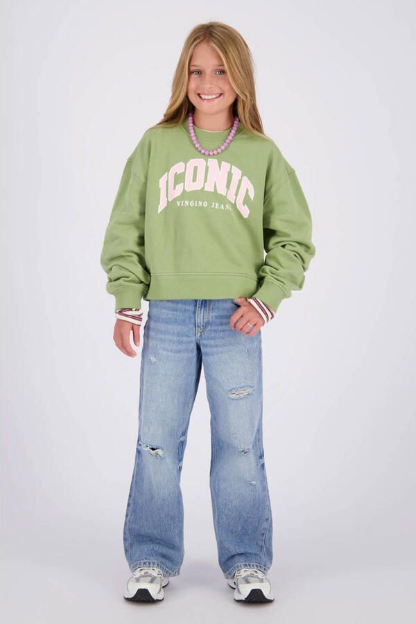 Vingino sweater met print groen