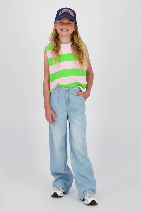 Vingino Cathy high waist wide leg jeans light blue denim