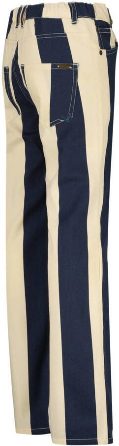 Vingino Cato Stripe high waist wide leg gestreepte jeans donkerblauw - Foto 3