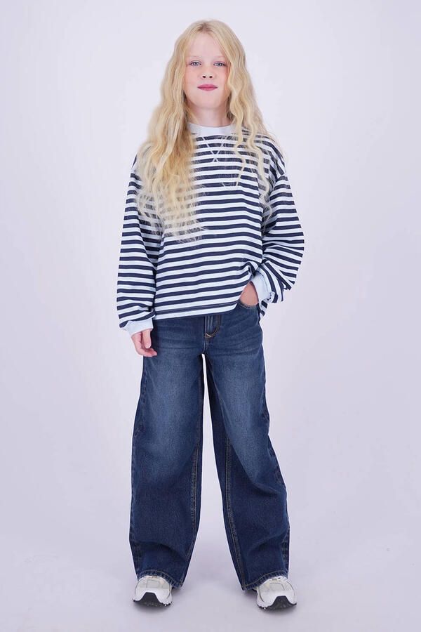Vingino Cherry wide leg jeans donkerblauw - Foto 2
