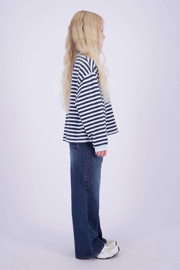 Vingino Cherry wide leg jeans donkerblauw - Foto 3