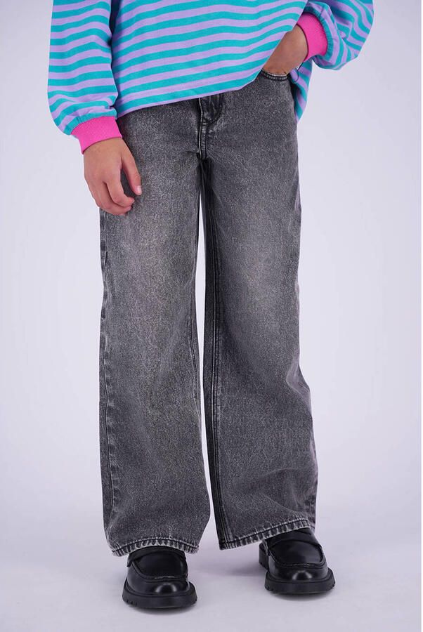 Vingino Cherry wide leg jeans grijs denim