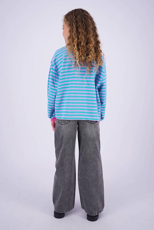 Vingino Cherry wide leg jeans grijs denim - Foto 3