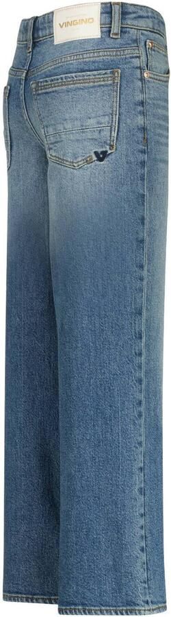 Vingino Cita essential high waist wide leg jeans mid blue wash Blauw Meisjes Denim - Foto 2