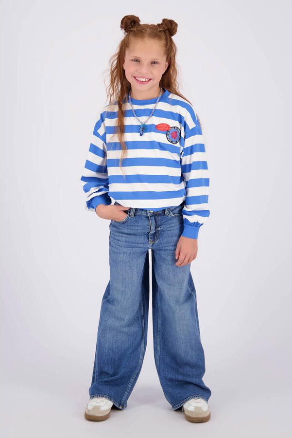 Vingino Cita high waist wide leg jeans medium blue denim