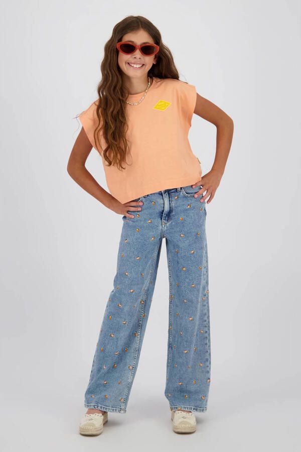 Vingino Cita Special high waist wide leg jeans medium blue denim - Foto 3