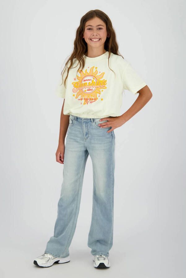 Vingino Claire high waist flared jeans light blue denim