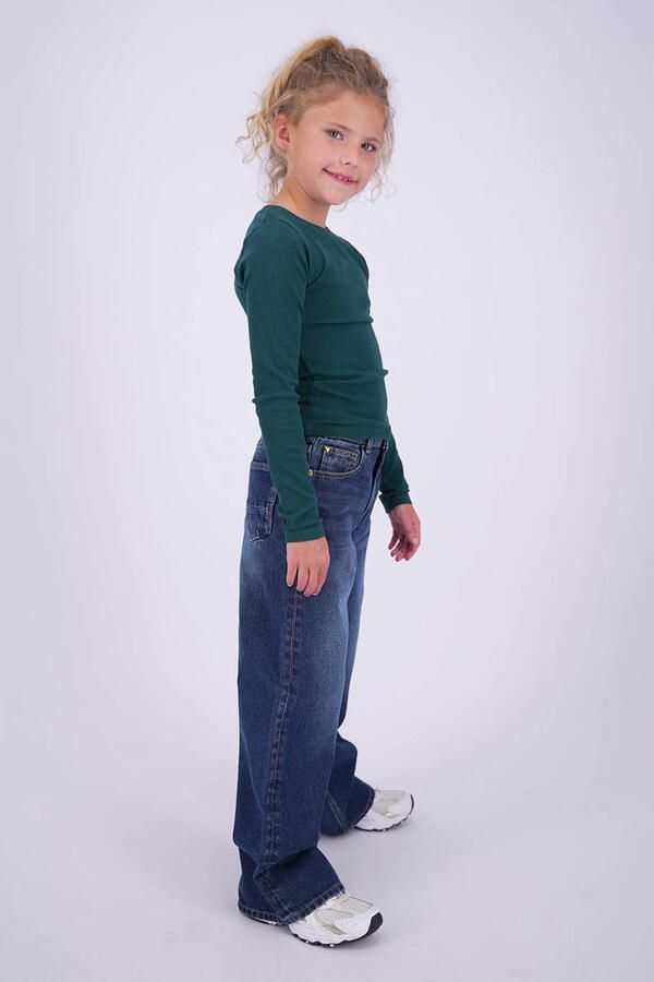 Vingino Coco wide leg jeans mediumblauw - Foto 3