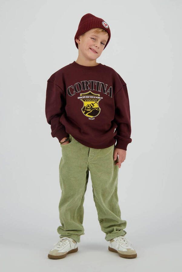 Vingino corduroy loose casual broek zand