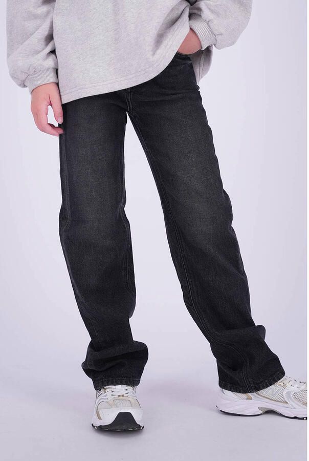 Vingino Cristie high waist straight leg jeans zwart