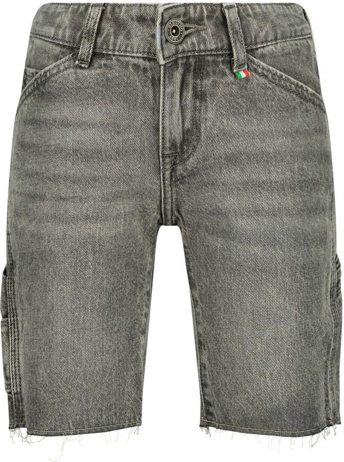 VINGINO denim bermuda Constanzo grey vintage Korte broek Grijs Effen 176