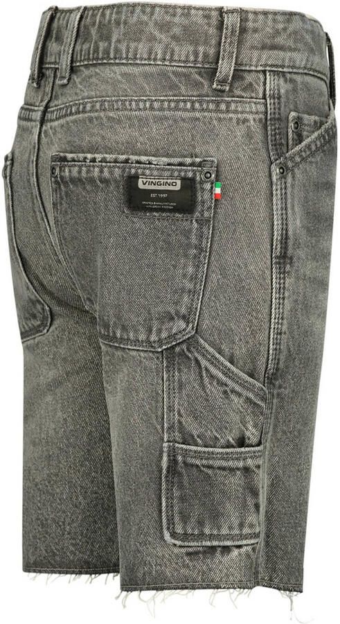VINGINO denim bermuda Constanzo grey vintage Korte broek Grijs Effen 128 - Foto 3