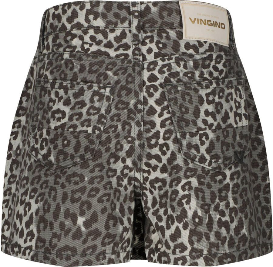 Vingino denim skort met panterprint grey denim - Foto 5