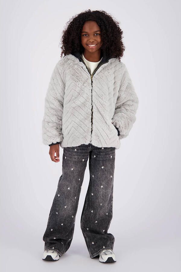 Vingino faux fur winterjas grijs