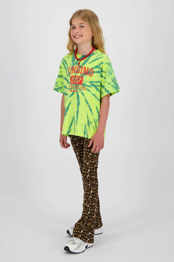 Vingino flared broek met panterprint bruin - Foto 2