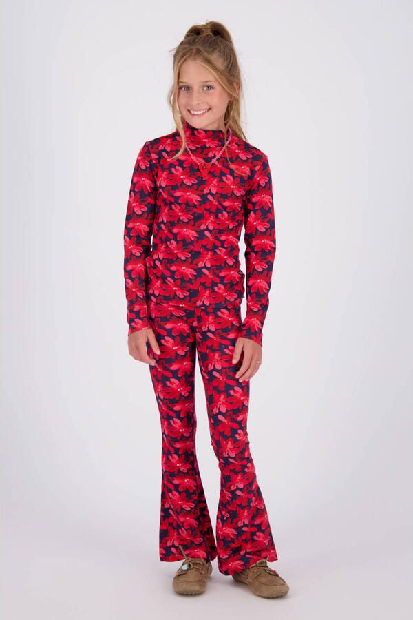 Vingino flared broek met print rood