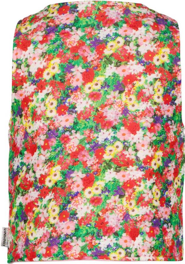 VINGINO gebloemd gilet TAMBERY roze multicolor Meisjes Polyester Openvallende hals 116 - Foto 2