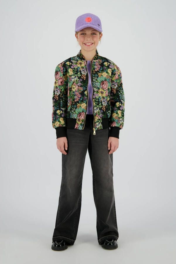 Vingino gebloemde jasje voor binnen zwart - Foto 5