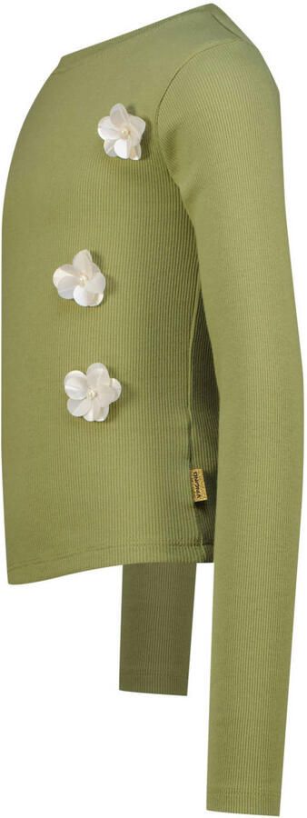Vingino gebloemde longsleeve groen