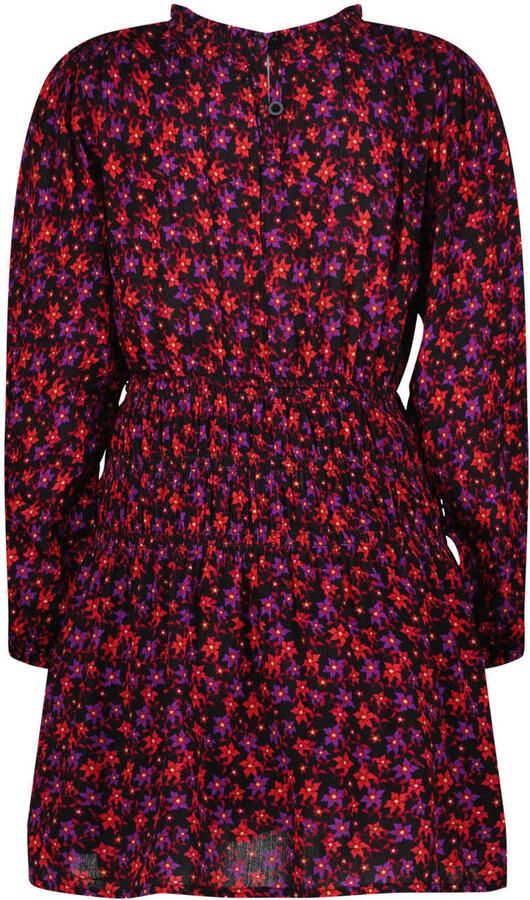 Vingino gebloemde midi jurk zwart rood paars Meisjes Viscose Ronde hals - Foto 2