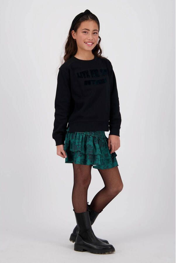 VINGINO gebloemde rok Qarise groen zwart Meisjes Polyester Bloemen 164