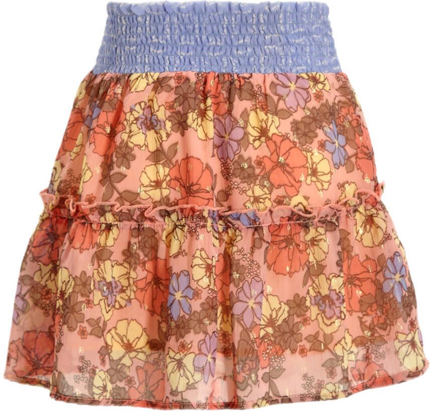 VINGINO gebloemde rok QIEKE oranje multicolor Meisjes Viscose Bloemen 116 - Foto 2
