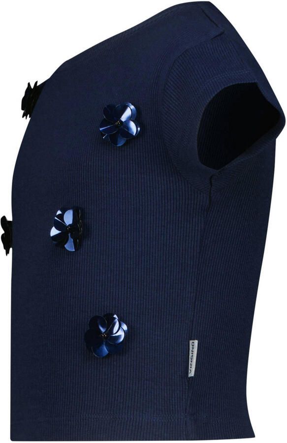 Vingino gebloemde T-shirt donkerblauw - Foto 2