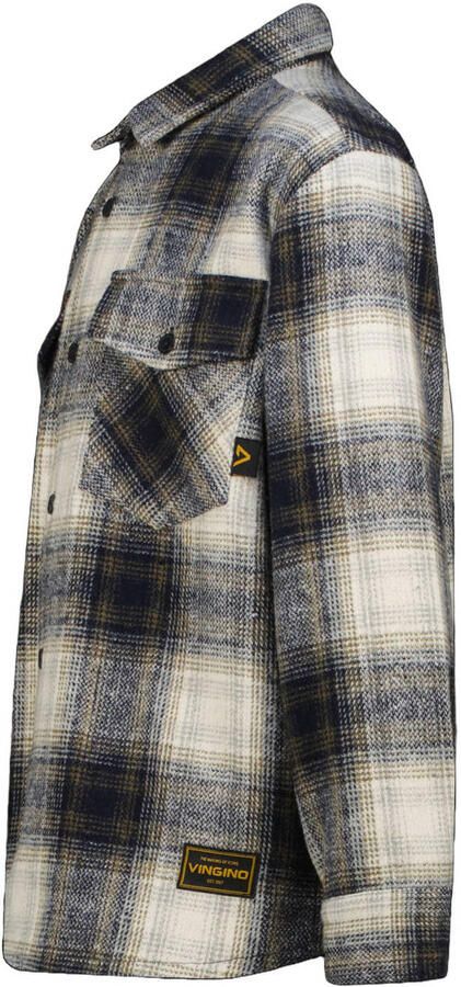 Vingino geruite overshirt donkerblauw Overhemd Jongens Katoen Klassieke kraag - Foto 3