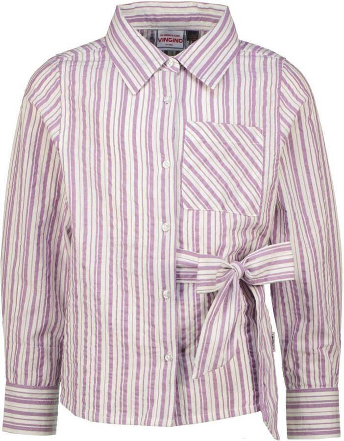 Vingino gestreepte blouse paars