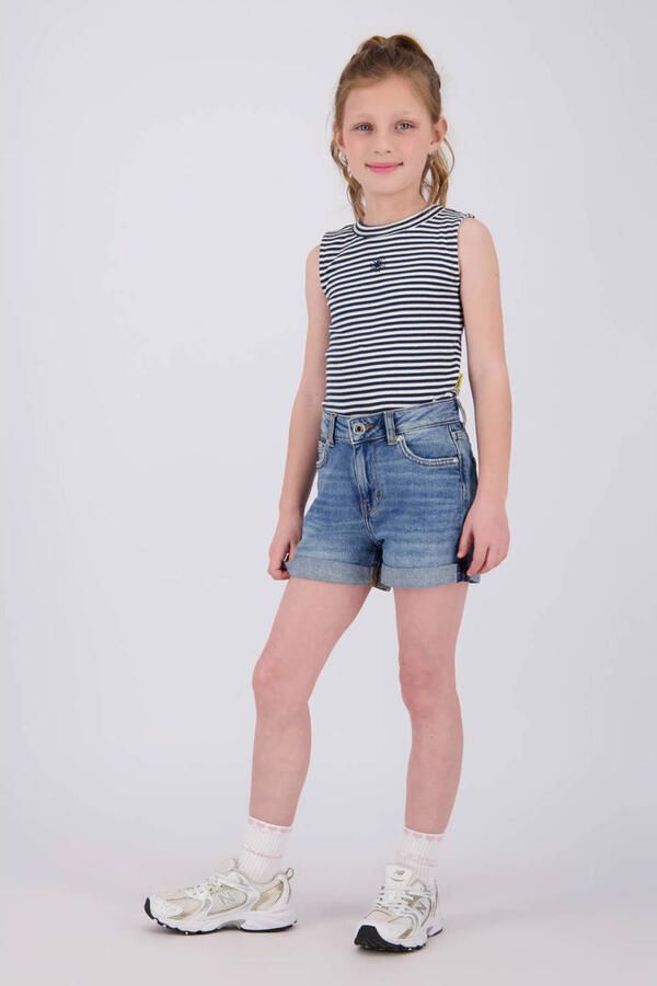 Vingino gestreepte mouwloze top donkerblauw