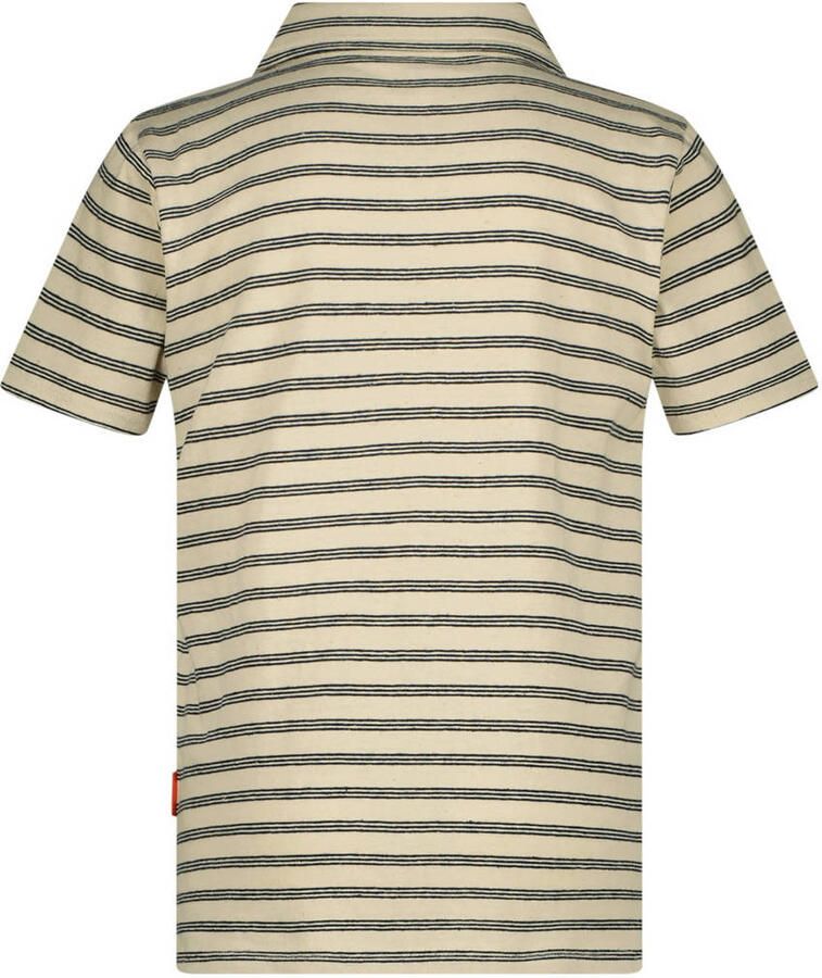 VINGINO gestreepte polo ecru zwart Jongens Katoen Polokraag Streep 164