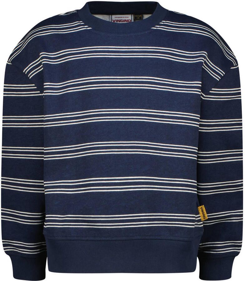 Vingino gestreepte sweater donkerblauw