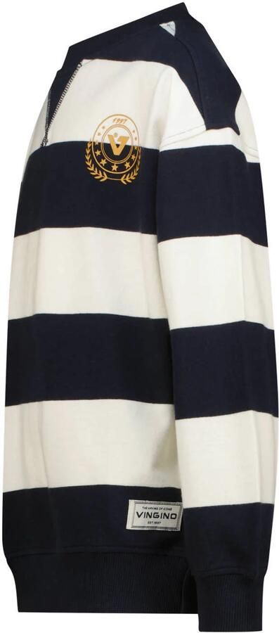 Vingino gestreepte sweater donkerblauw wit - Foto 2