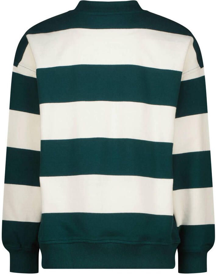 Vingino gestreepte sweater donkergroen wit