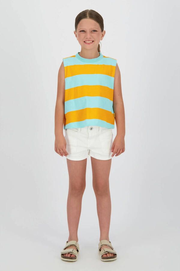 Vingino gestreepte T-shirt lichtblauw