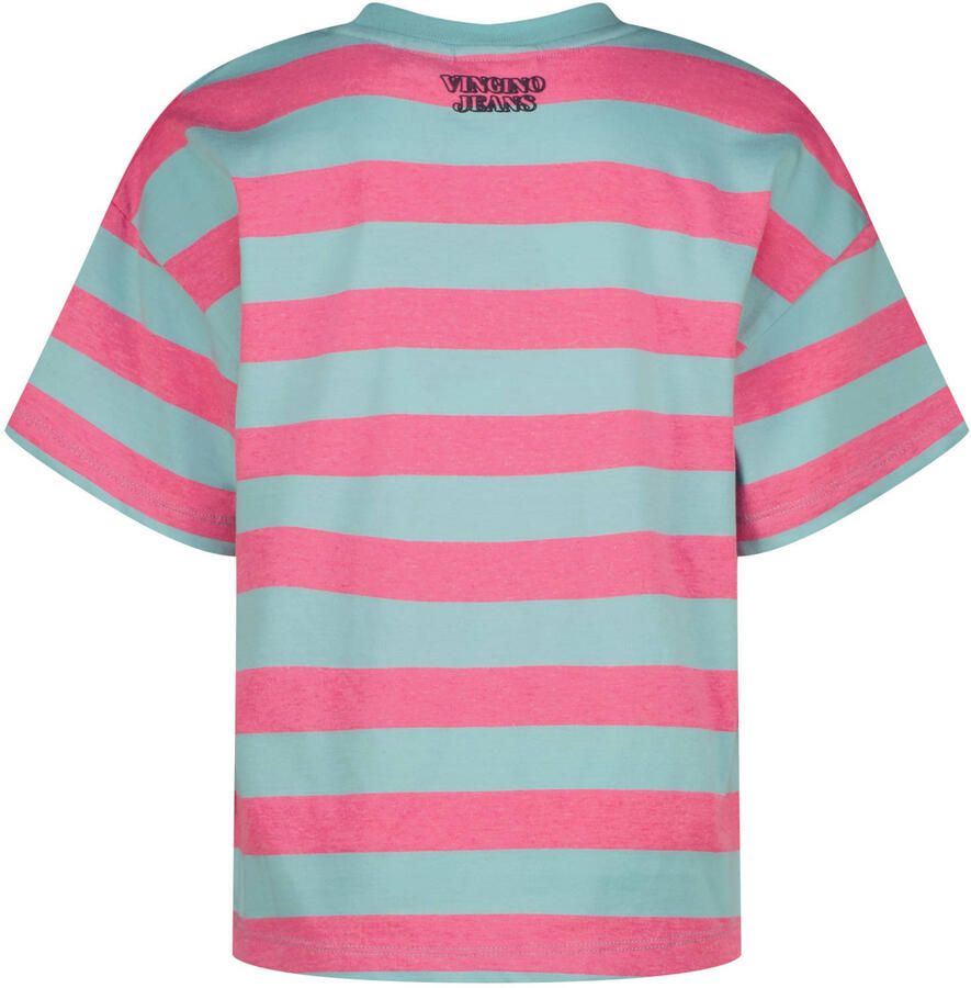 Vingino gestreepte T-shirt lichtblauw - Foto 2