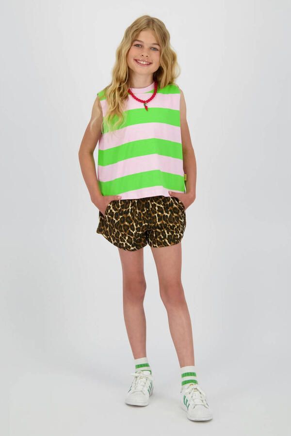 Vingino gestreepte T-shirt lichtroze