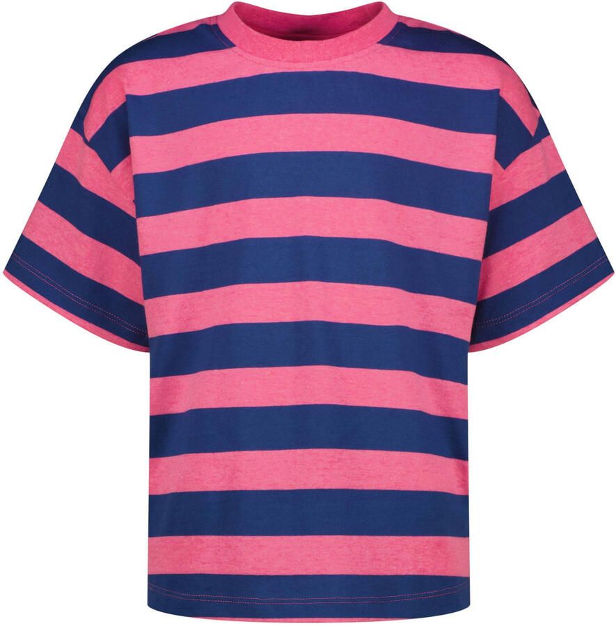 Vingino gestreepte T-shirt roze
