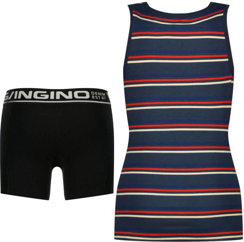 Vingino hemd + boxershort donkerblauw rood wit - Foto 2