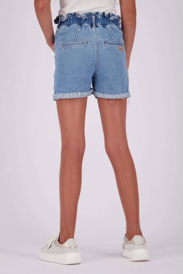 VINGINO high waist denim short Demy blue vintage Korte broek Blauw Effen 152
