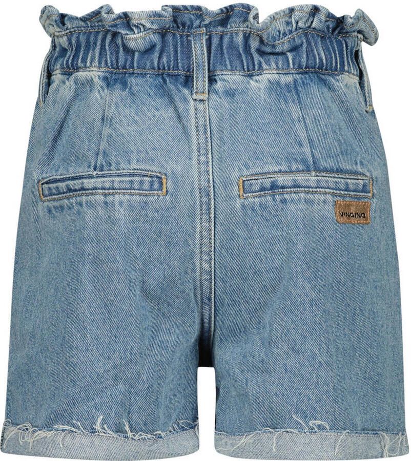 VINGINO high waist denim short Demy blue vintage Korte broek Blauw Effen 152 - Foto 2