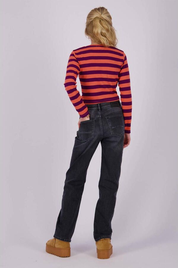 Vingino high waist straight leg jeans Catie washed black - Foto 4