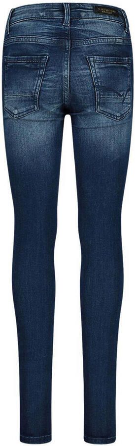 VINGINO high waist super skinny jeans Bianca dark vintage Blauw Meisjes Stretchdenim 116