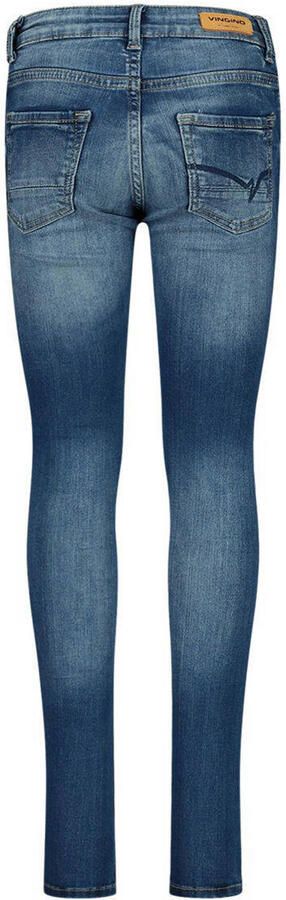 VINGINO high waist super skinny jeans Bianca mid blue wash Blauw Meisjes Stretchdenim 152