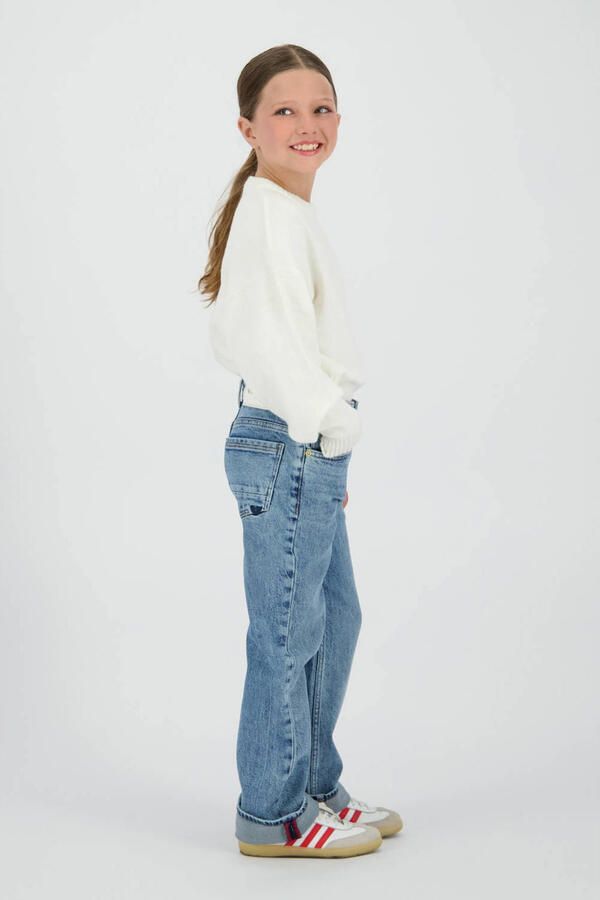 Vingino high waist wide leg jeans medium blue denim
